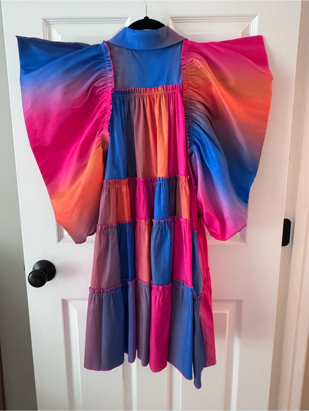 AKIRA Label Fall In Love Collared Mini Dress in Pink Multi. - Picture 6 of 12